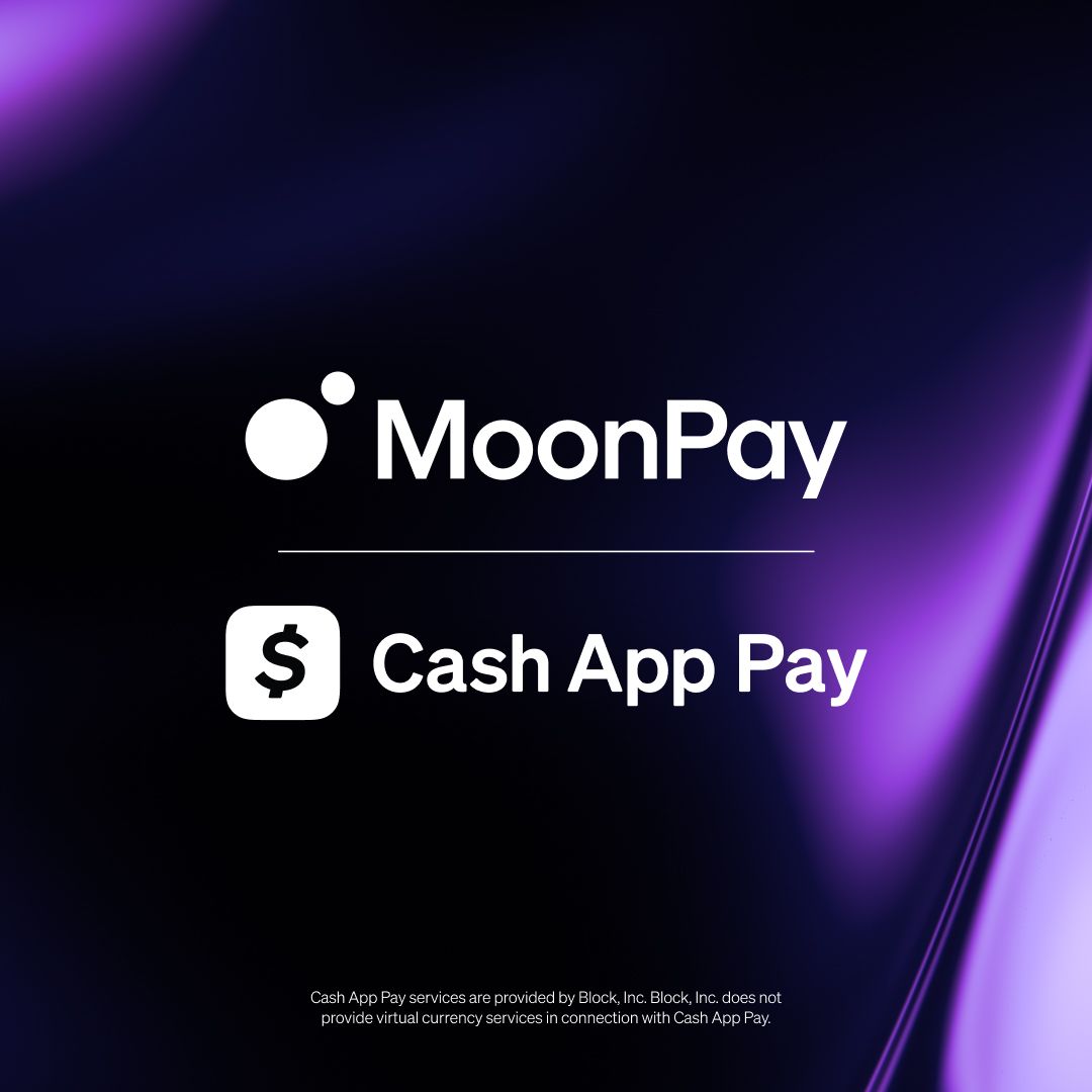 Cash App Pay goes live as a funding method on MoonPay